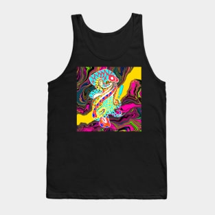 ecopop octopus octoplus art in mexican pattern glitch art Tank Top